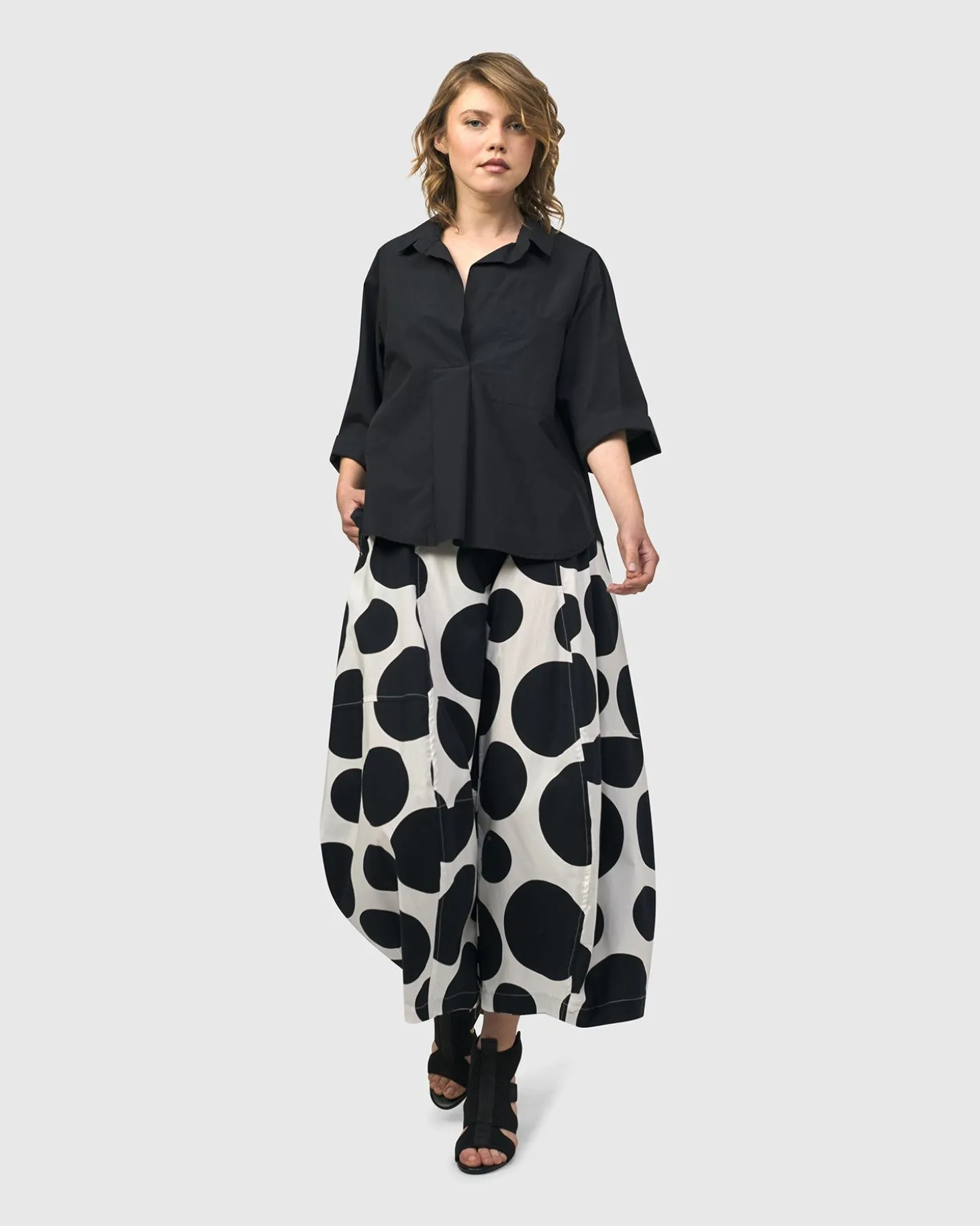 Urban Fran A-Line Blouse, Black