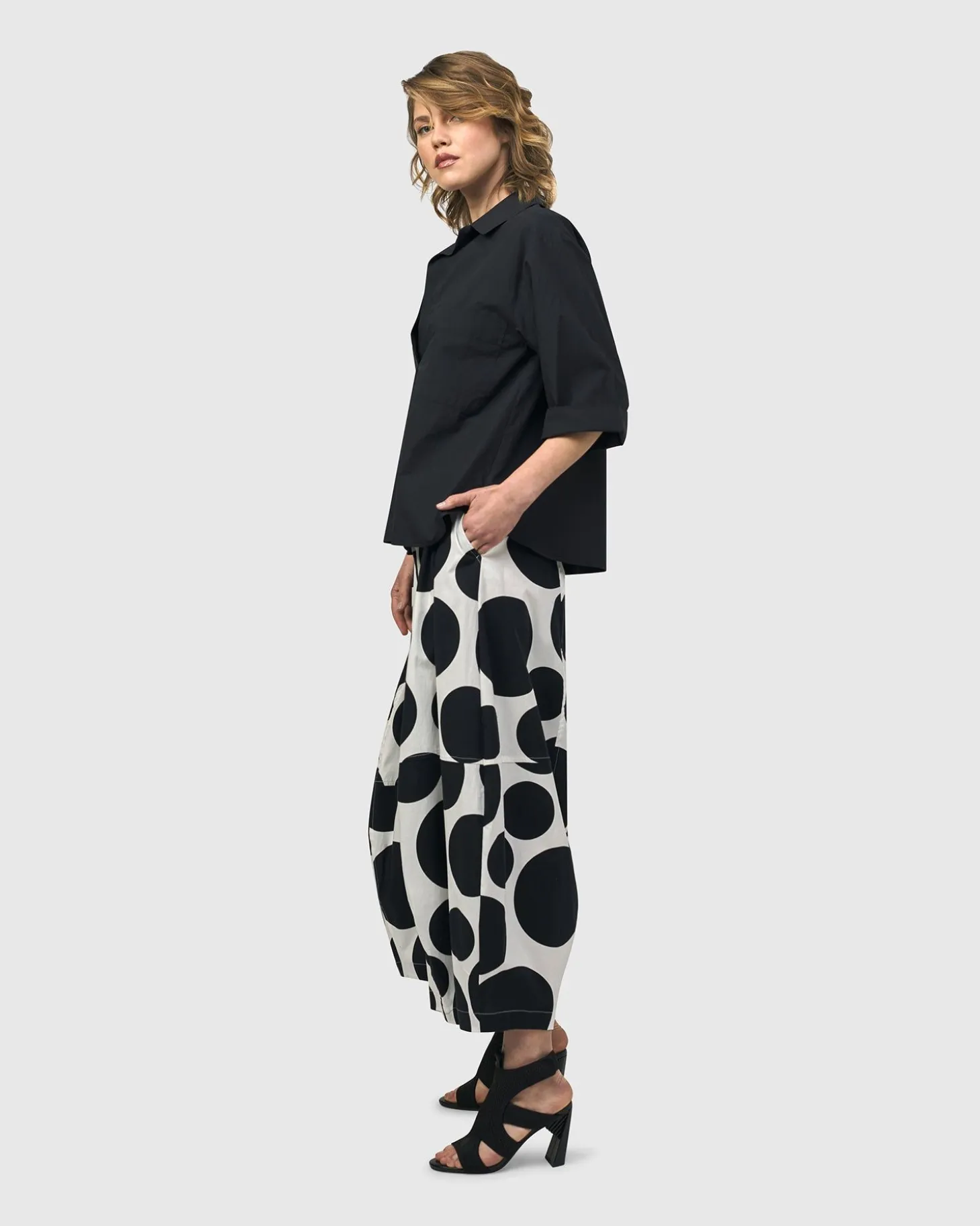 Urban Fran A-Line Blouse, Black