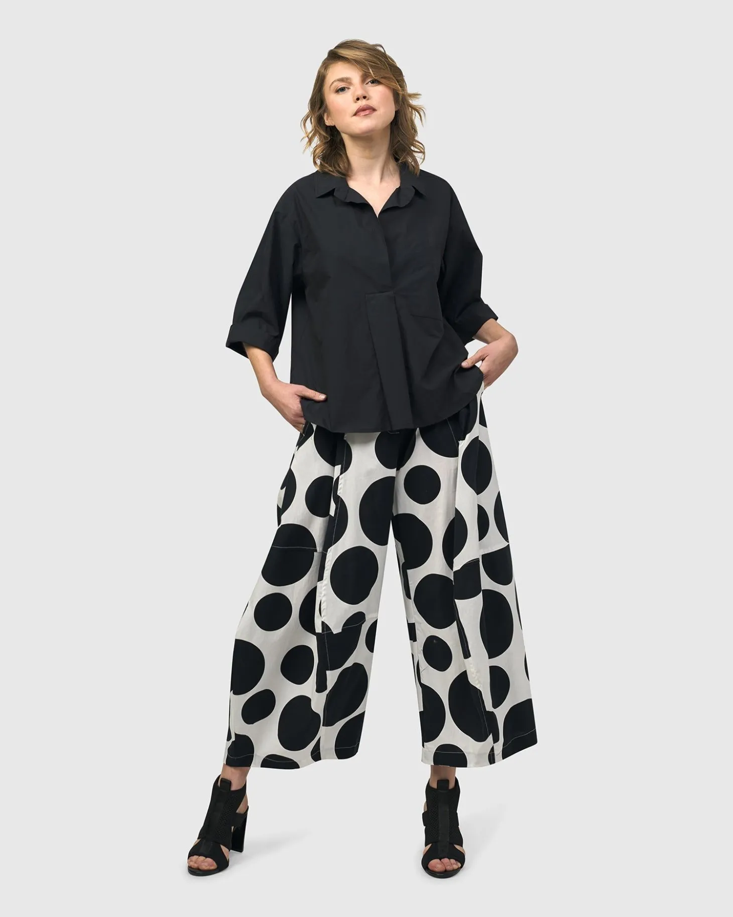 Urban Fran A-Line Blouse, Black