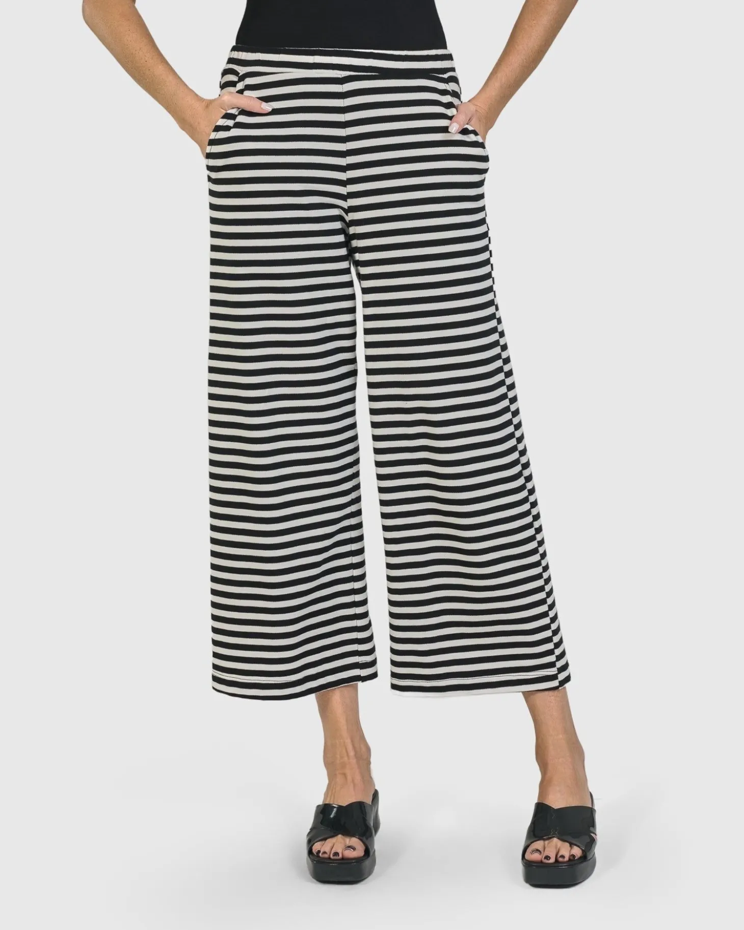 Urban Greenwich Striped Pants, Black