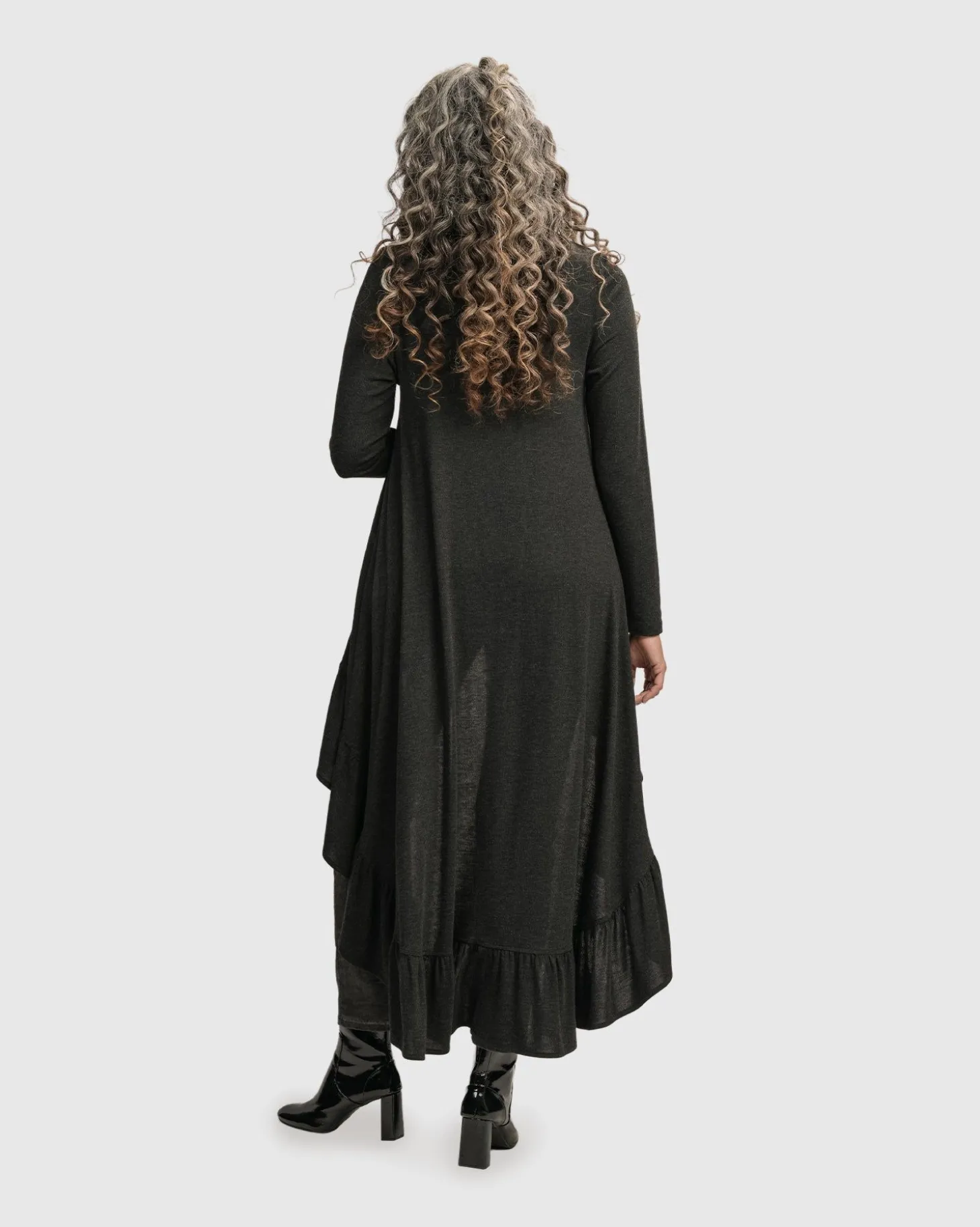 Urban Hi Lo Katniss Top, Charcoal