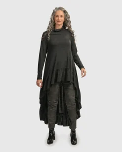 Urban Hi Lo Katniss Top, Charcoal