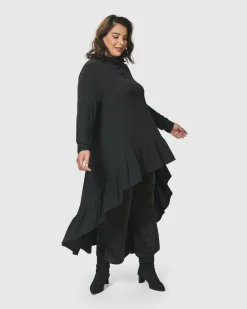 Urban Hi Lo Katniss Top, Charcoal