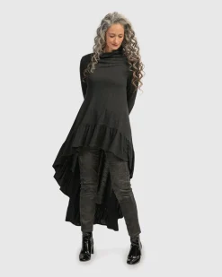 Urban Hi Lo Katniss Top, Charcoal