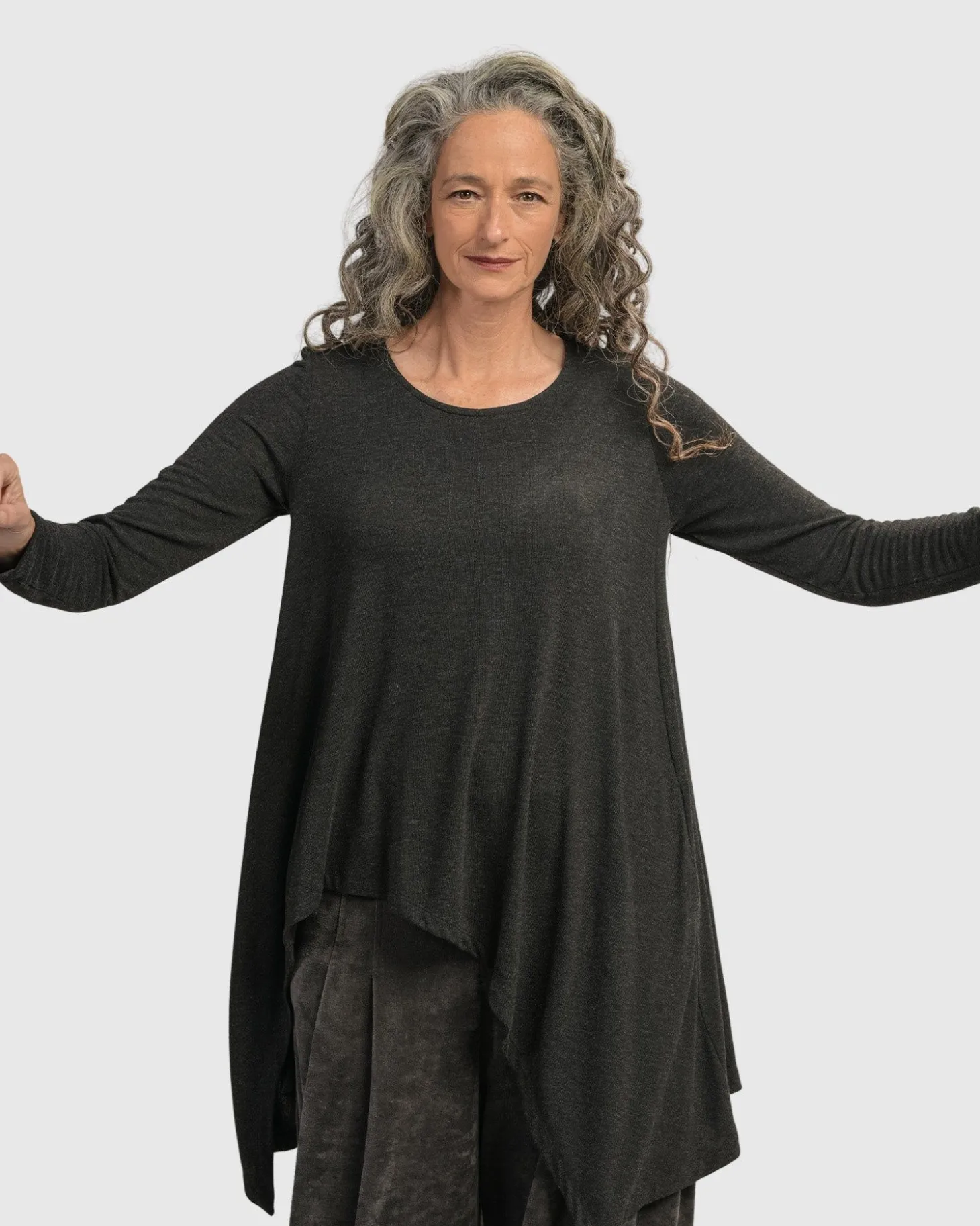 Urban Hi-Lo Top, Charcoal
