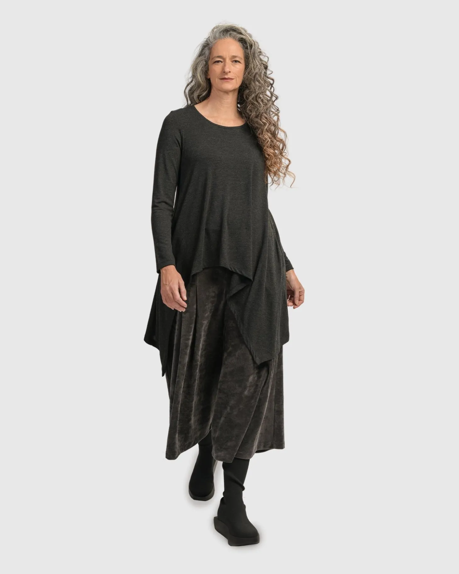 Urban Hi-Lo Top, Charcoal