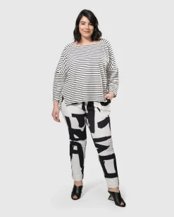 Urban Jagger Stripe Top, Black