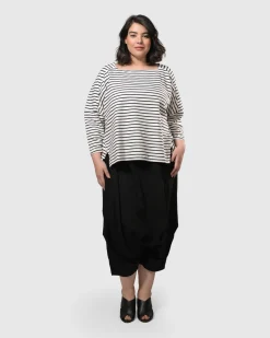 Urban Jagger Stripe Top, Black