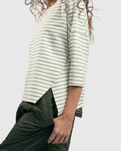 Urban Jagger Stripe Top, Green