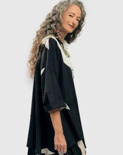Urban Madison Tunic Shirt, Black/White
