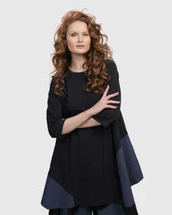 Urban Marvels Trapeze Top, Navy