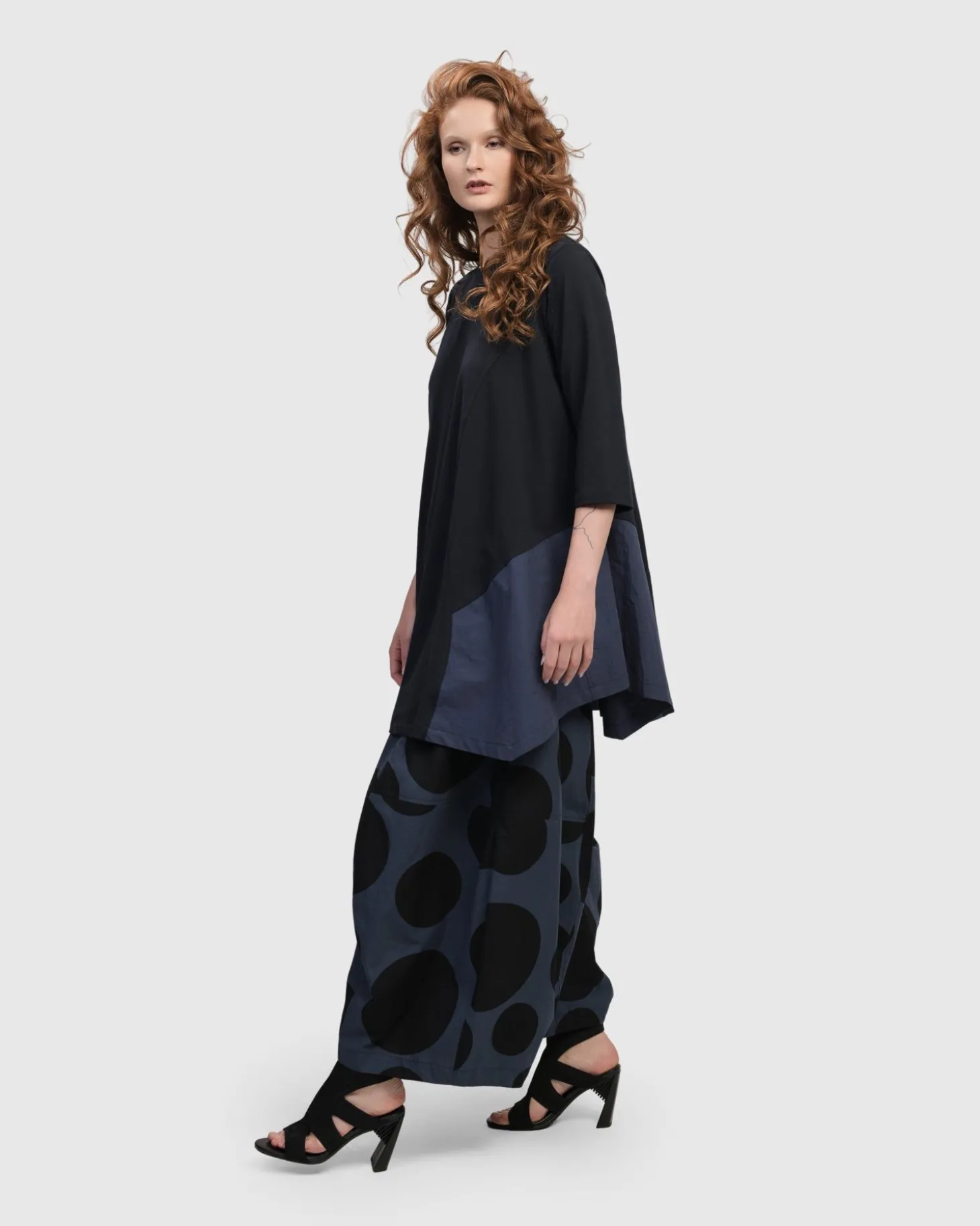 Urban Marvels Trapeze Top, Navy