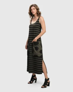 Urban Maxi Tank Dress, Khaki