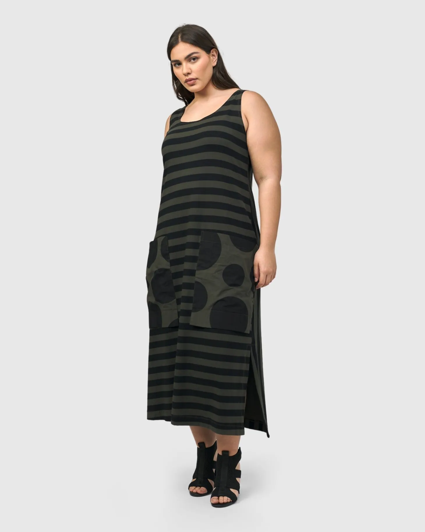 Urban Maxi Tank Dress, Khaki