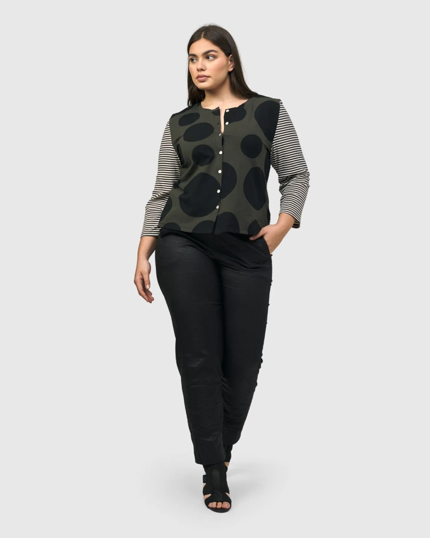 Urban Mononoke Cardigan Top, Stripes