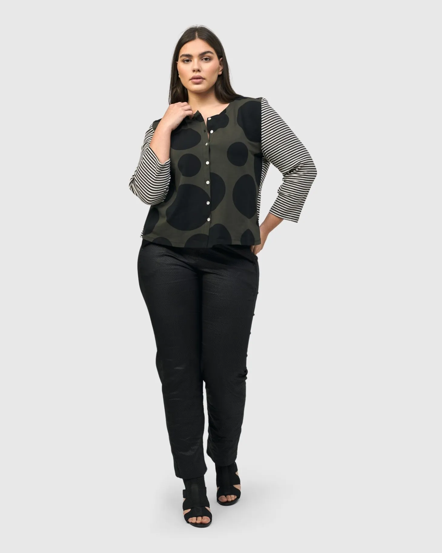 Urban Mononoke Cardigan Top, Stripes