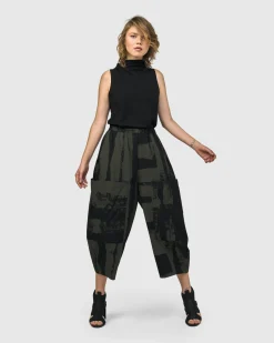Urban Origami Barrel Pants, Khaki