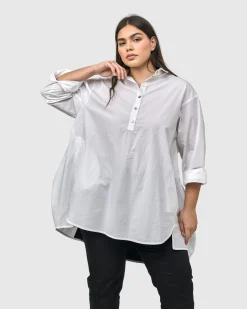 Urban Oversized Trapeze Shirt, White