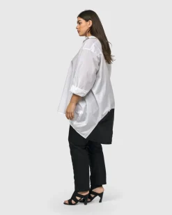Urban Oversized Trapeze Shirt, White
