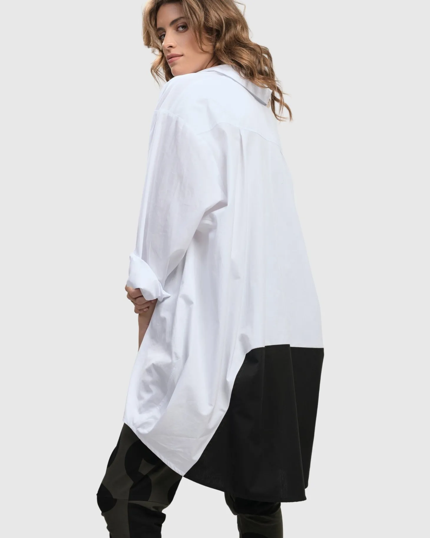 Urban Oversized Trapeze Shirt, White