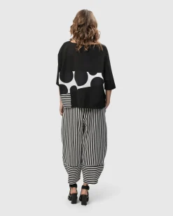 Urban Rockefeller Dots Boxy Tee, Mono