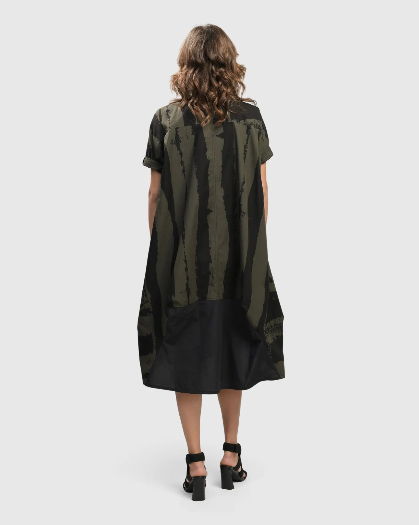 Urban Sake Muumuu Dress, Khaki