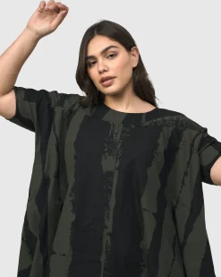 Urban Sake Muumuu Dress, Khaki