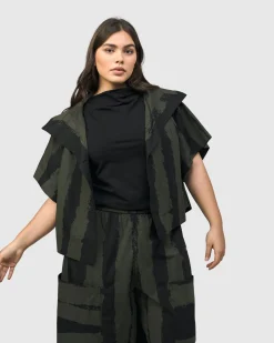 Urban Sakura Cape Jacket, Khaki