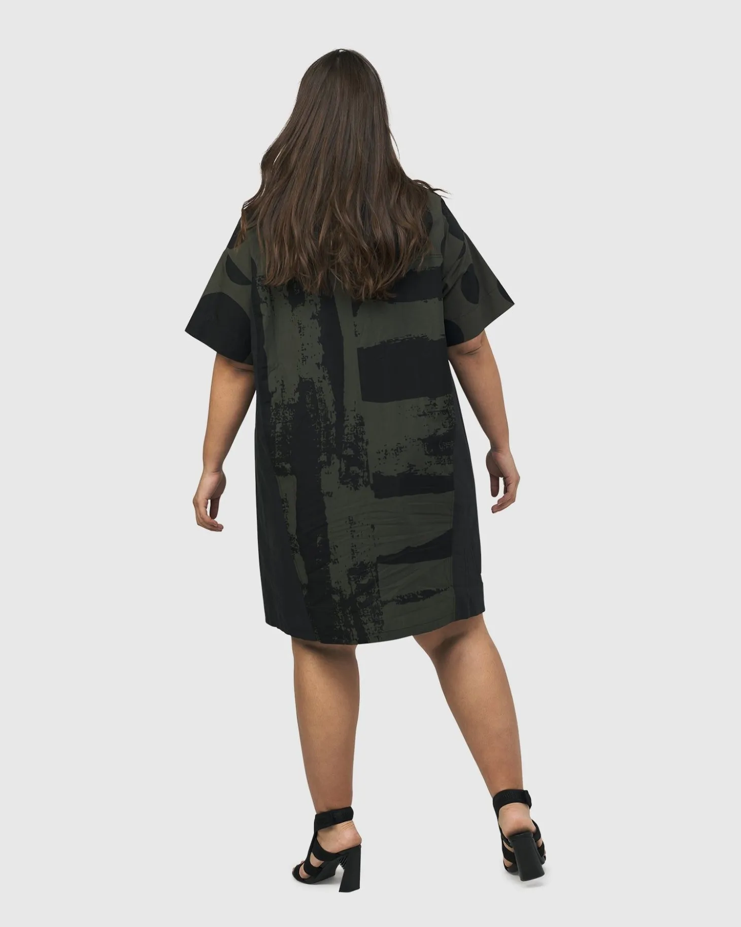 Urban Sapporo Shift Dress, Khaki