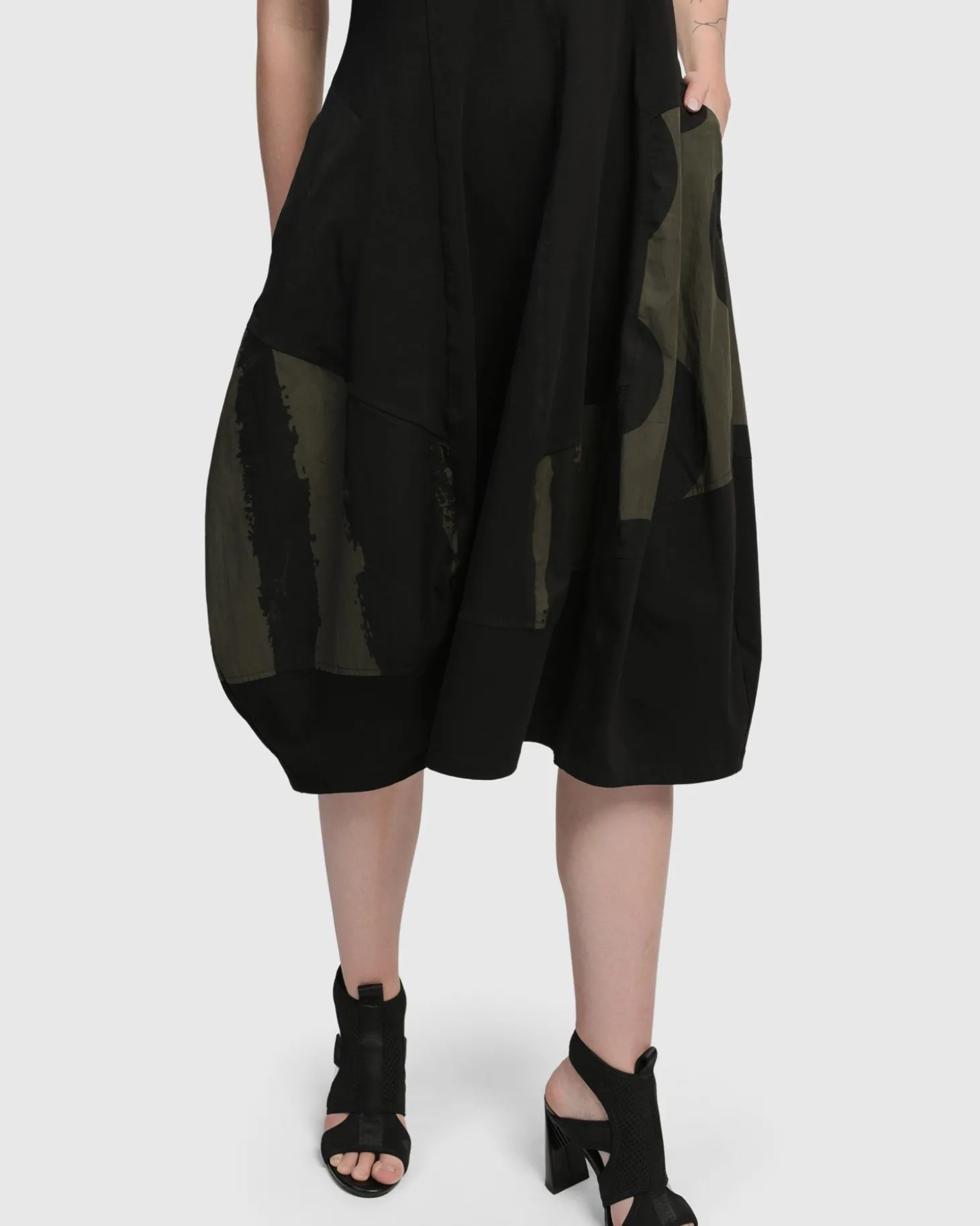 Urban Sleeveless Cocoon Dress, Khaki