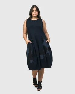 Urban Sleeveless Cocoon Dress, Navy