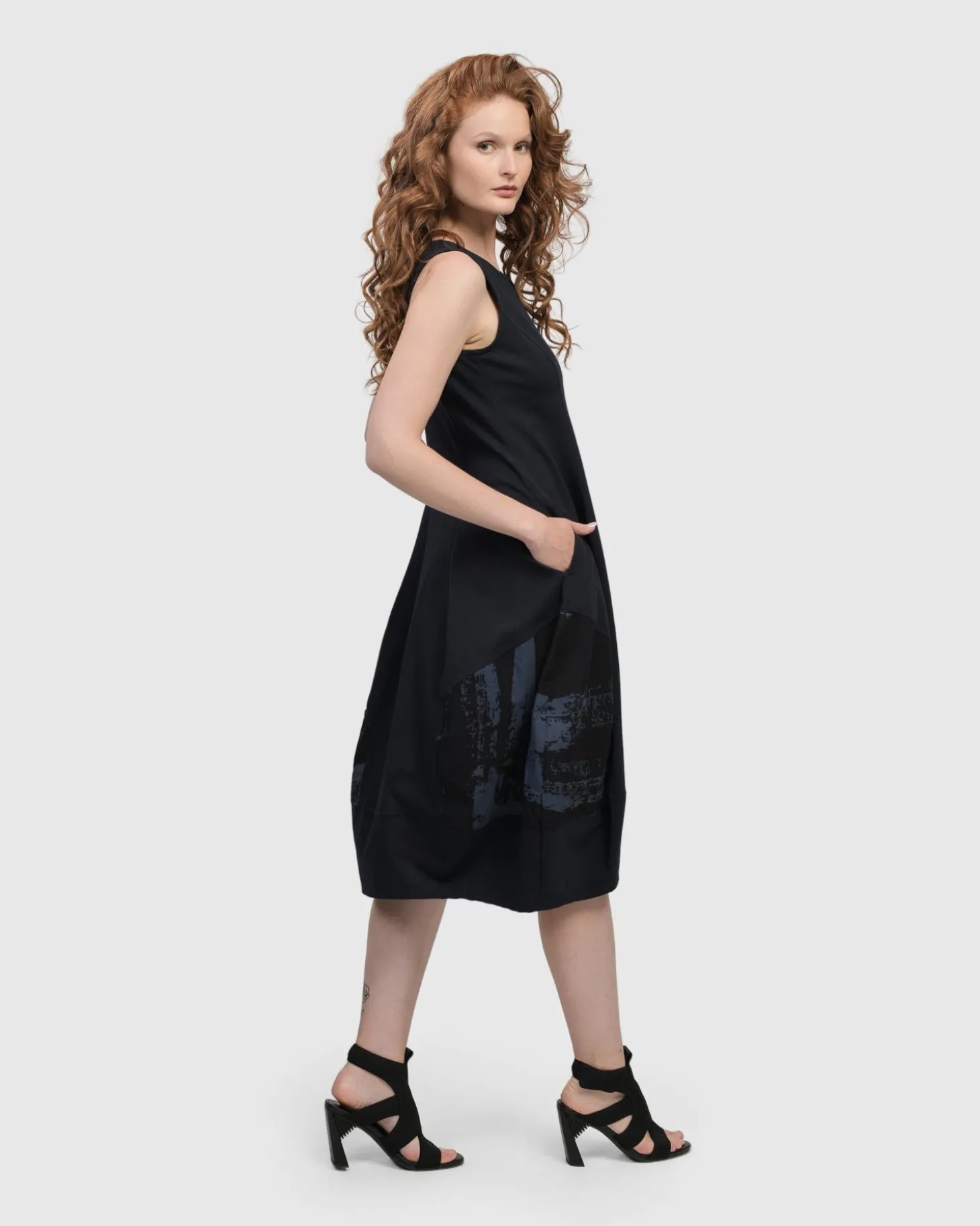 Urban Sleeveless Cocoon Dress, Navy