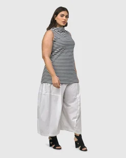 Urban Sleeveless Mockneck Top, Navy