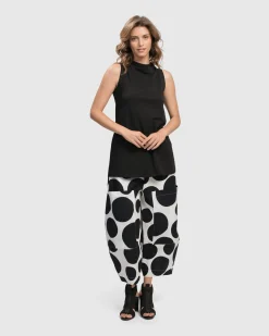 Urban Sleeveless Mockneck Top, Black