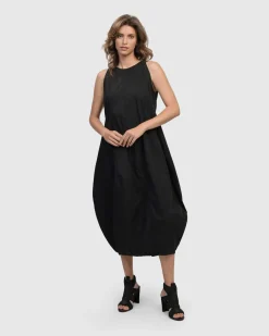 Urban Soho Sleeveless Cocoon Dress, Black