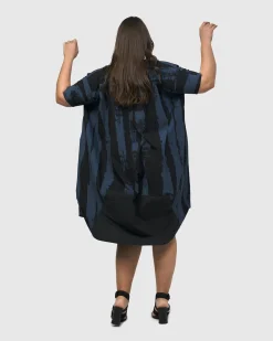Urban Streets Muumuu Dress, Navy