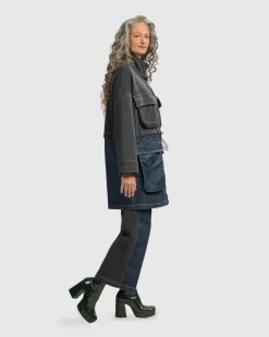 Urban Strut Boxy Coat, Denim