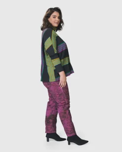 Urban Wine Bar Turtleneck Top, Stripes