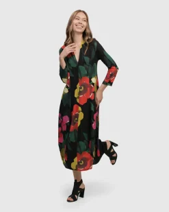 Valencia Cocoon Dress, Garden