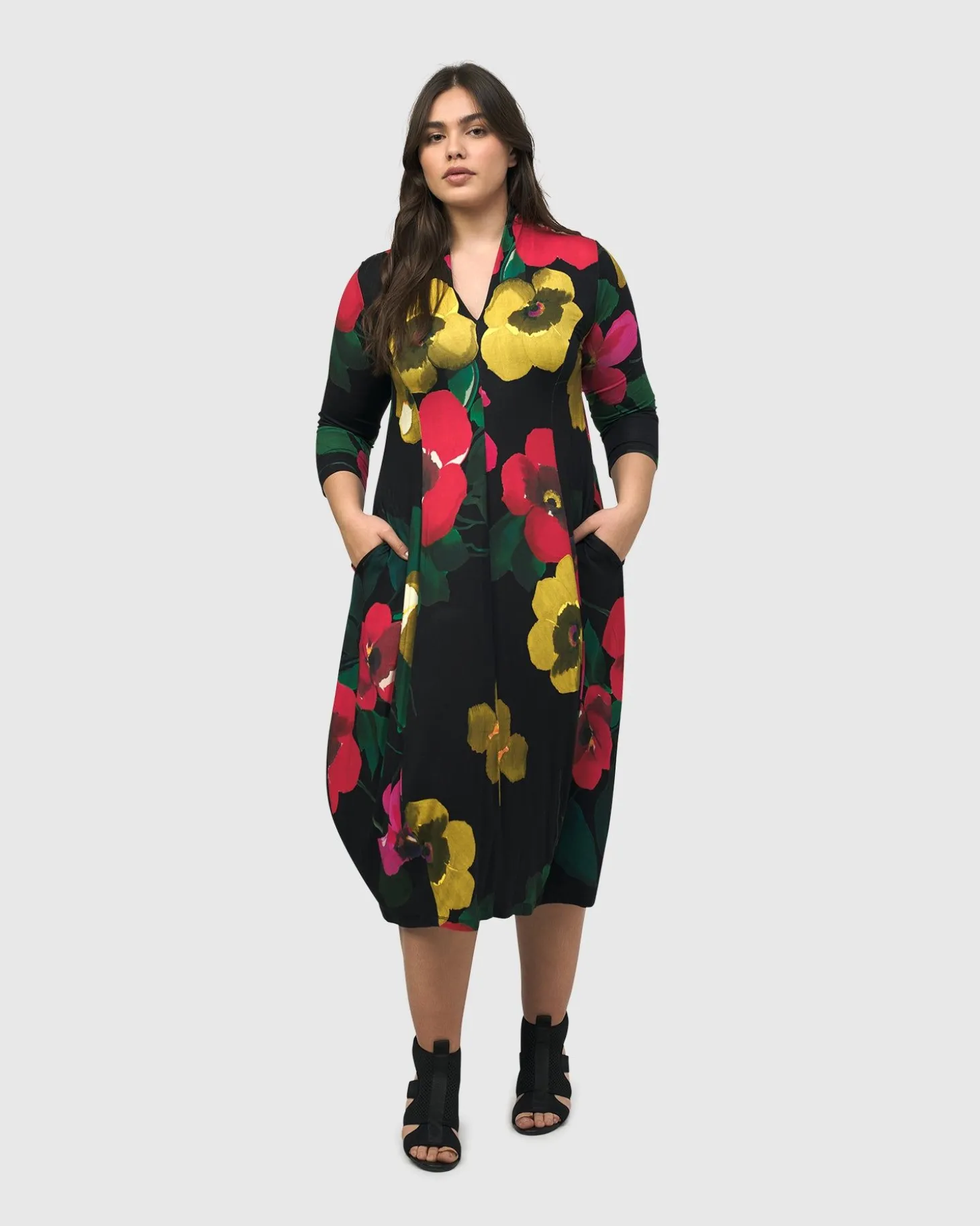 Valencia Cocoon Dress, Garden
