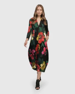 Valencia Cocoon Dress, Garden