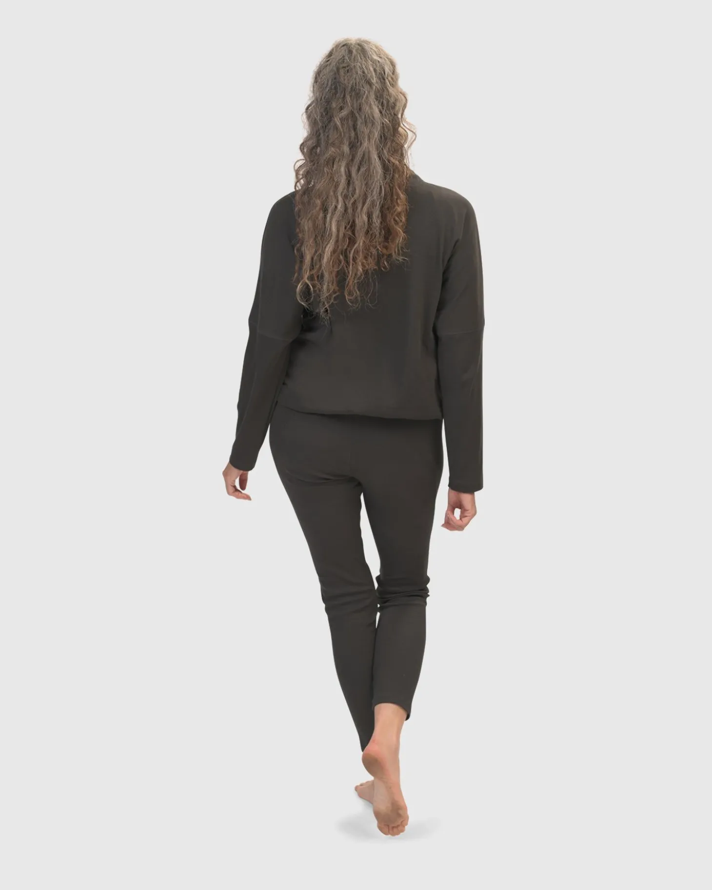 Zen Drawstring Sweatshirt, Charcoal