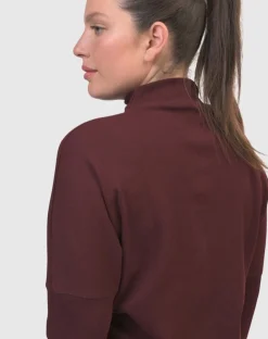 Zen Drawstring Sweatshirt, Wine